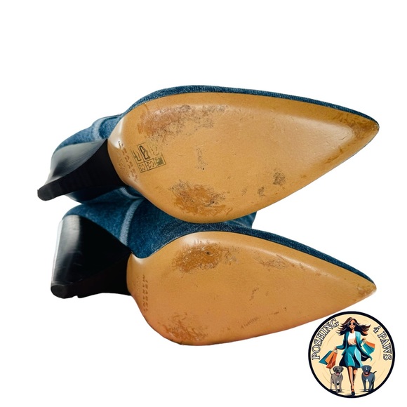 Isabel Marant Miyako Patchwork Denim Y2K Ankle Boot in Dark Blue Womens Size 11 - Picture 11 of 15